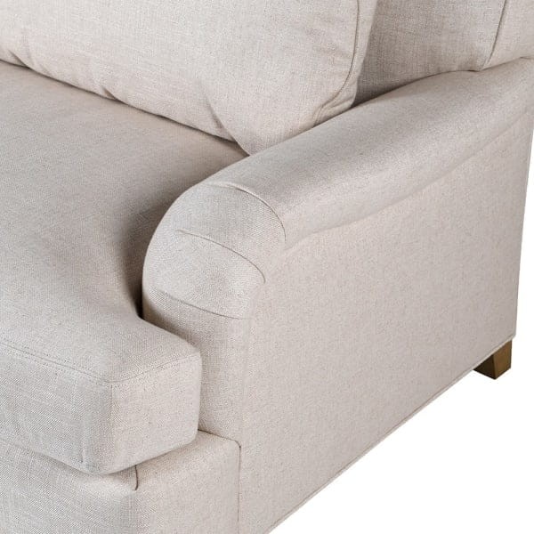 Light Linen Love Sofa - 210cm, 3-Seater with Wheels