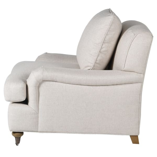 Light Linen Love Sofa - 210cm, 3-Seater with Wheels
