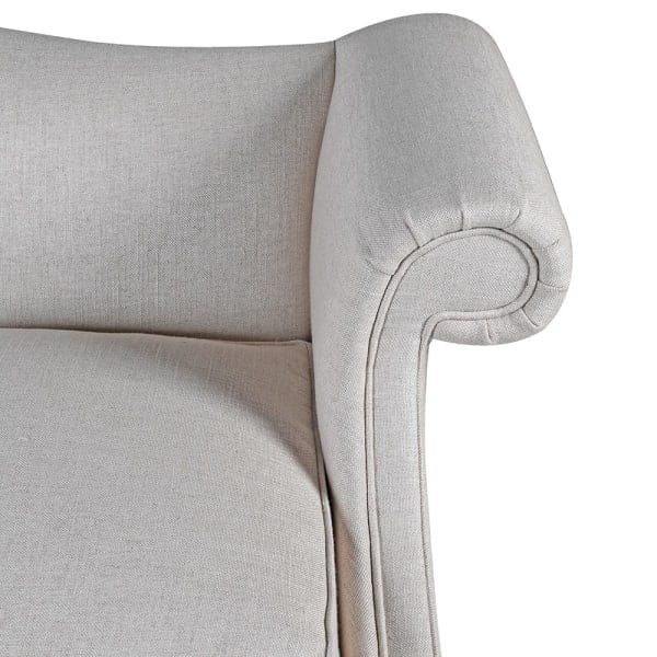 Linen Bromley Sofa - 220 cm Three-Seater Settee with Linen Upholstery