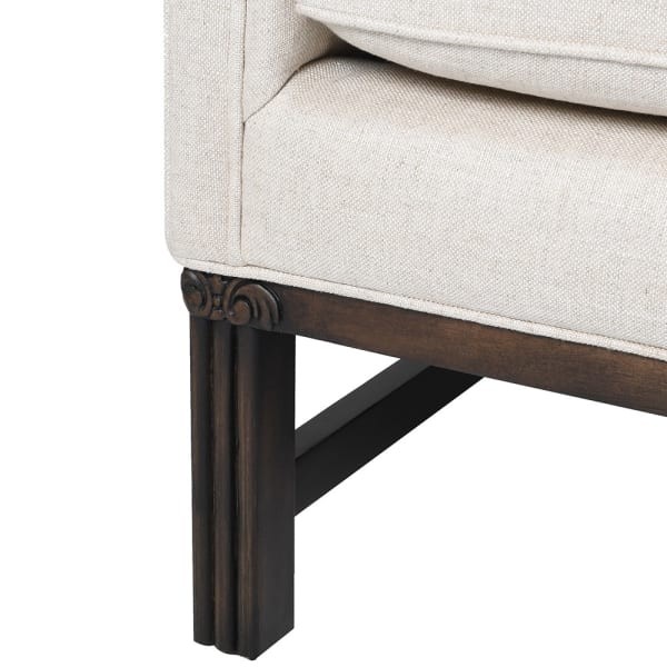 Linen Bromley Sofa - 220 cm Three-Seater Settee with Linen Upholstery