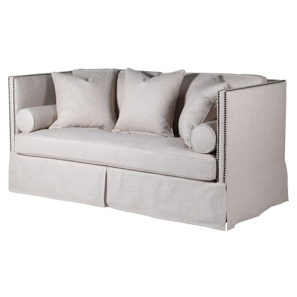 Orpington Linen Upholstered Three-Seater Sofa - 177 cm, Light-Coloured