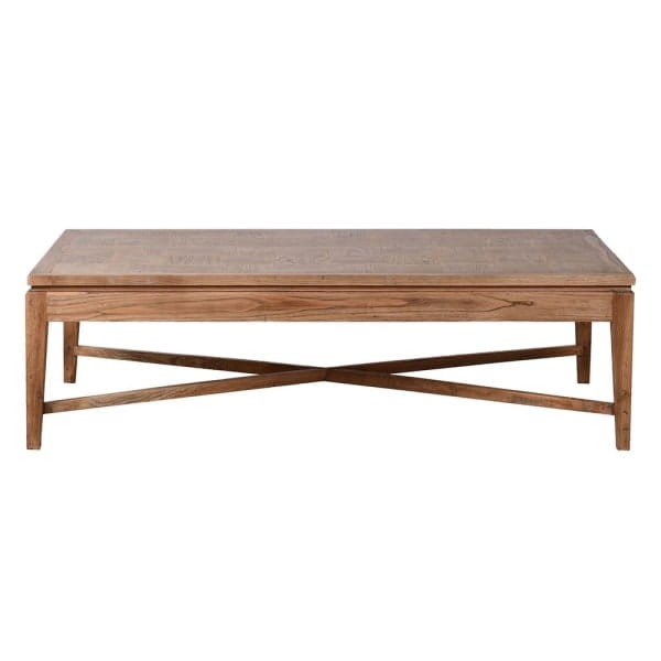 Telcon Oak Coffee Table - 76x144 cm, Brown Finish