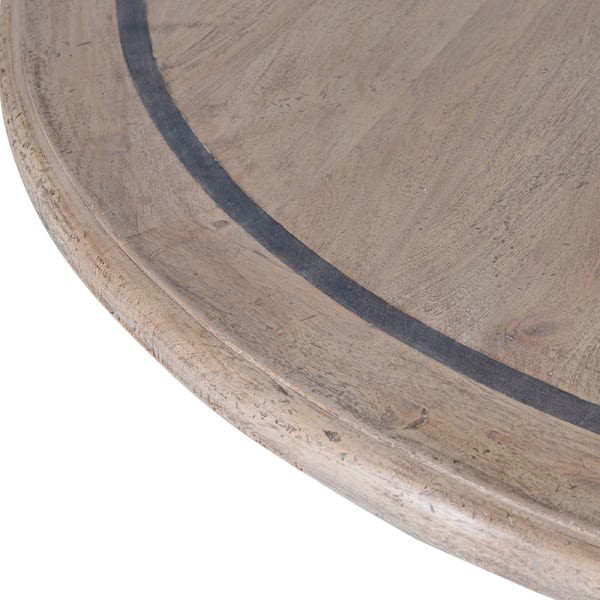 Round Seasoned Acacia Wood Dining Table 152 cm | K&B London