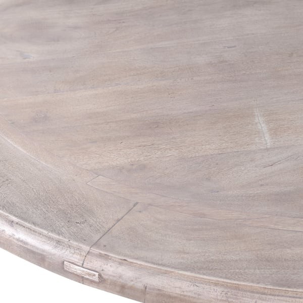 Imperium Round Dining Table, 152 cm, Single-Leg, Acacia Wood
