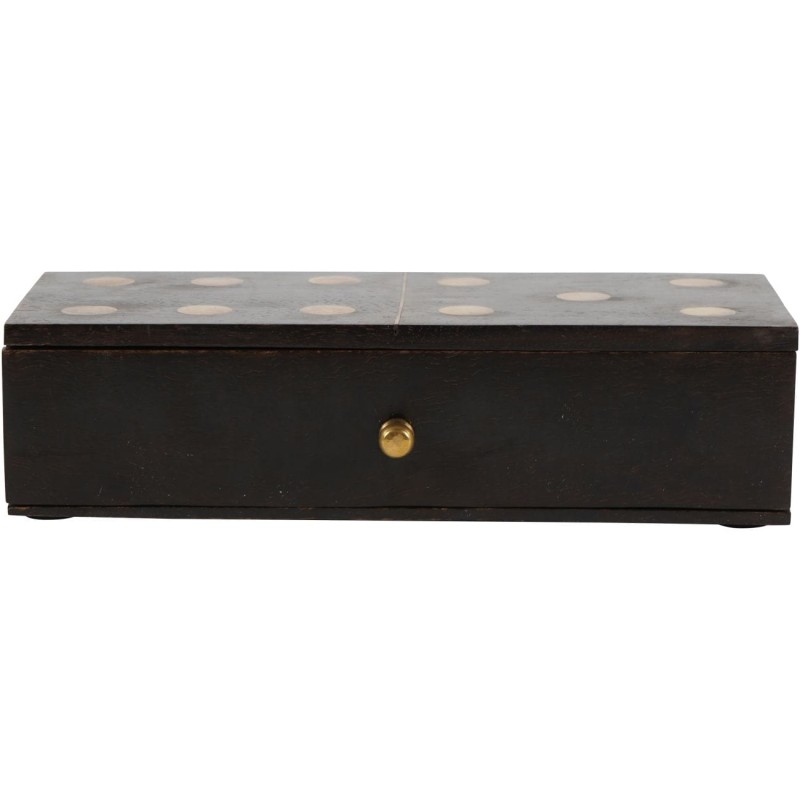Decorative domino set with 28 wooden tiles