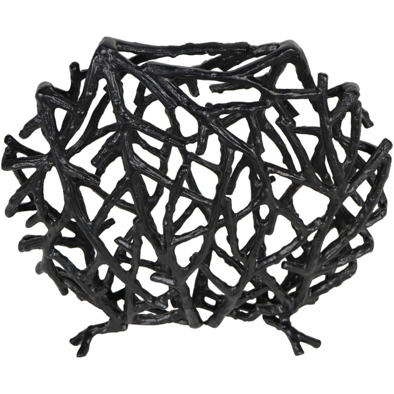 Black aluminium tabletop sculpture for a living room