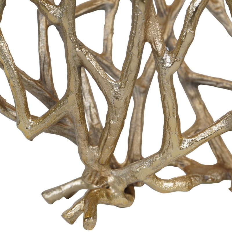 Gold aluminium tabletop sculpture for a living room