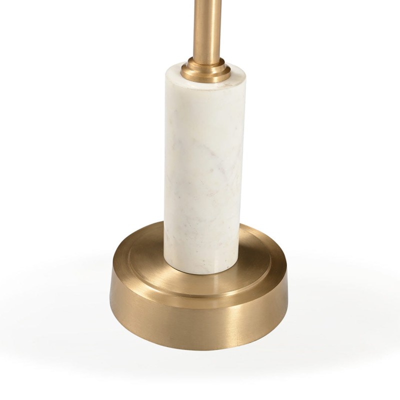 Erdre Gold Metal Side Table 55cm with Light Marble Base
