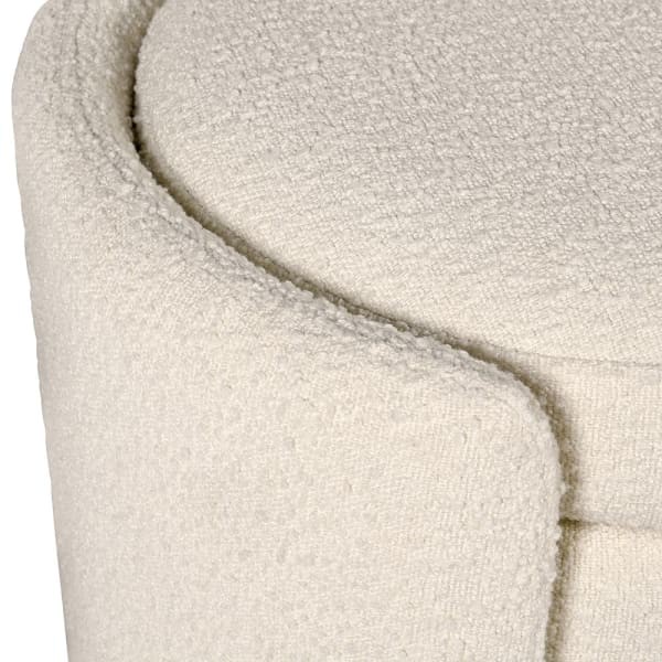 Luxury Boucle Bench Chest 111cm in Cream Boucle Fabric