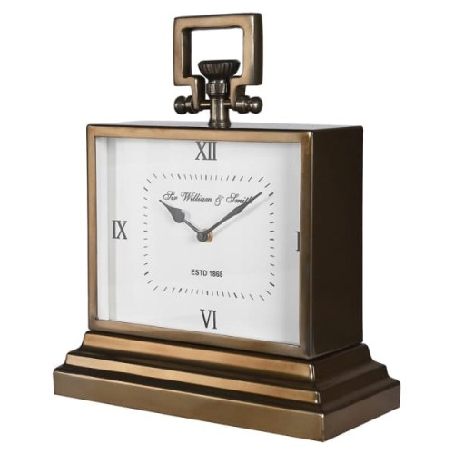 Minor Mantel Clock 37 cm – Antique Gold with White Face