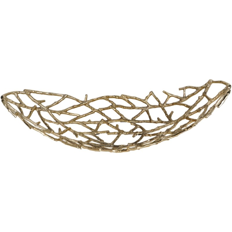 Sculptural gold bowl for a coffee table