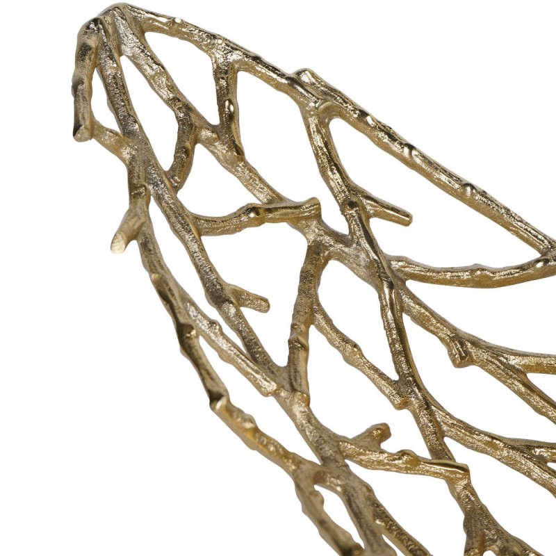 Gold aluminium decorative bowl for an elegant living room