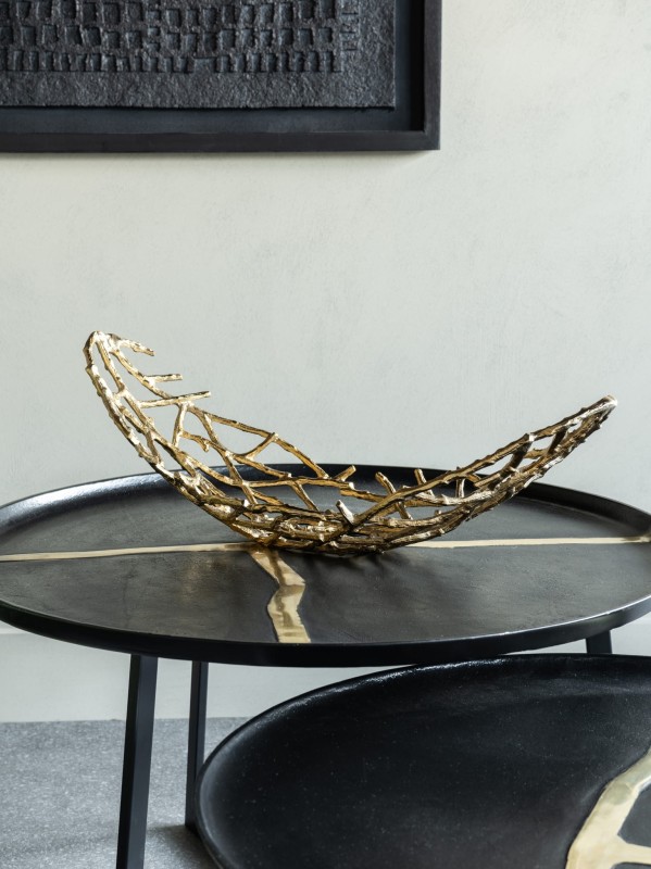 Sloane Gold decorative bowl 62 cm in aluminium