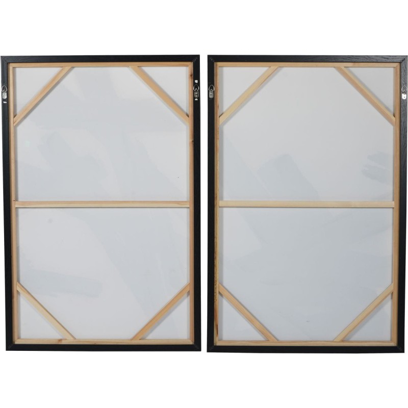 Abstract Monochrome Mastery Modern 160x120 cm Two-Panel Brush Painting