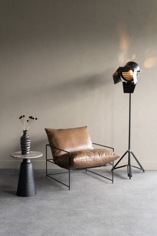 Loft Black Tripod Floor Lamp – Modern Industrial Standing Light 176 cm
