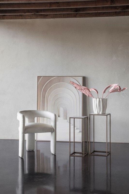 Ivory Dining Occasional Chair 72 cm 100% cotton upholstery