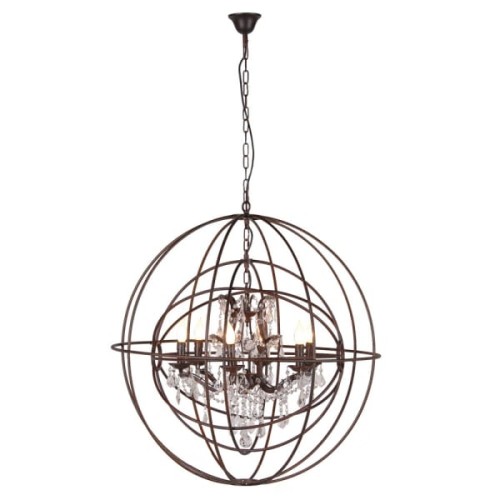 Sphere Crystals Globe Chandelier 90 cm – Iron and Crystal