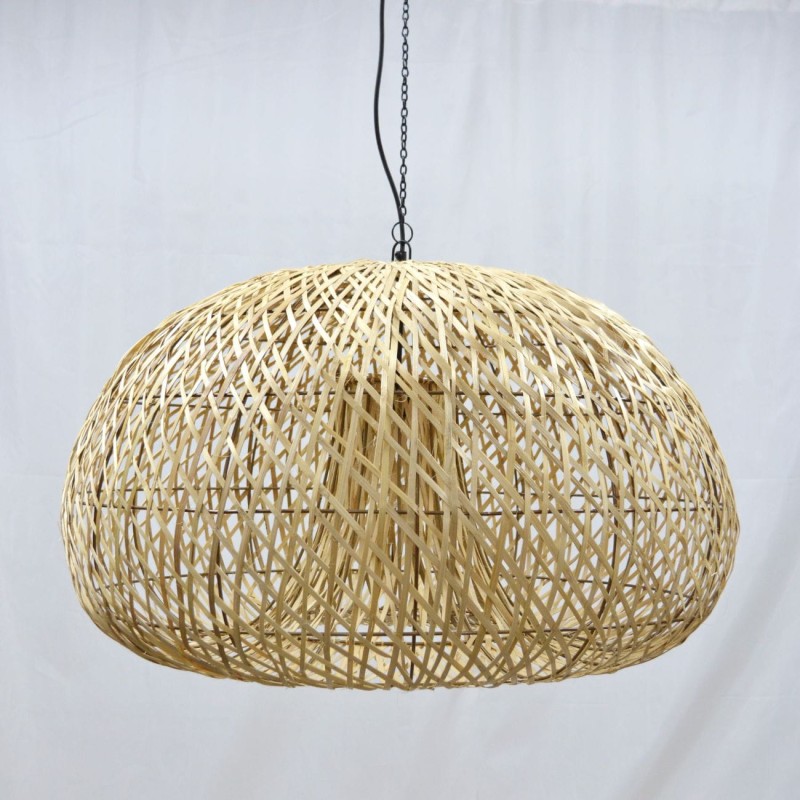 Bamboo Ceiling Lamp Handcrafted Natural Pendant 80x50 cm