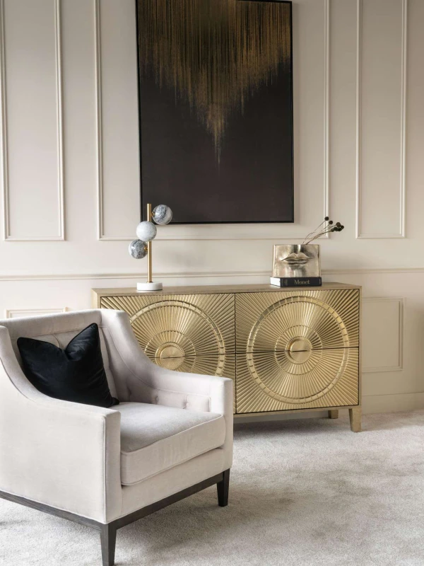 Orbit table lamp for a modern classic interior