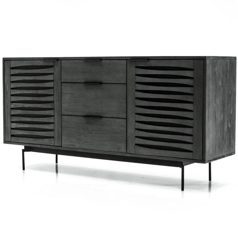 Ascott Acacia Wooden Buffet Cabinet with Two Doors and Three Drawers 160 cm