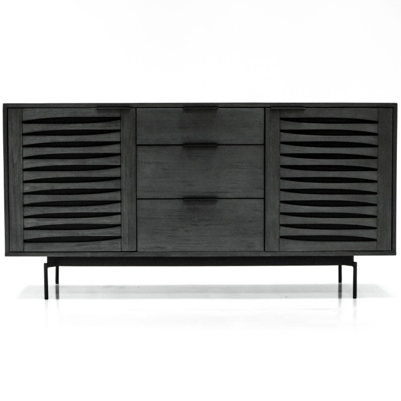 Ascott 160 cm Acacia Wooden Chest of Drawers with Two Doors and Three Drawers