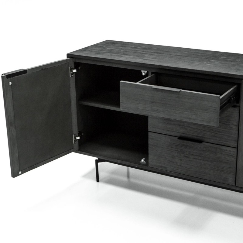 Ascott 160 cm Acacia Wooden Chest of Drawers with Two Doors and Three Drawers