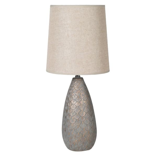 Royal Gold Table Lamp 73 cm with Ornate Antique Gold Base and Beige Lampshade