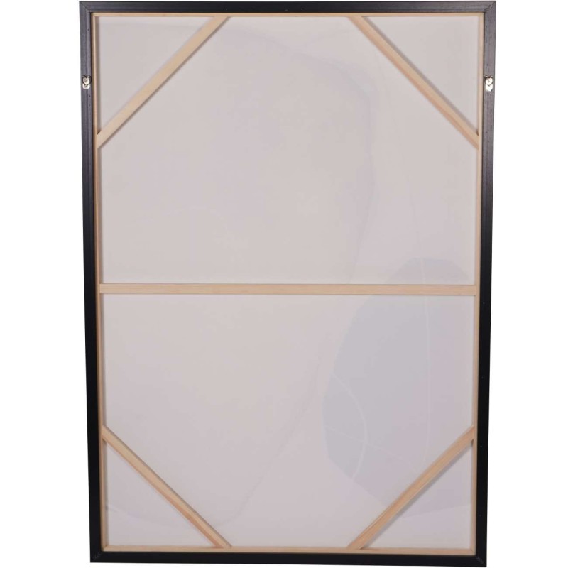 Black framed neutral abstract artwork 120 cm high