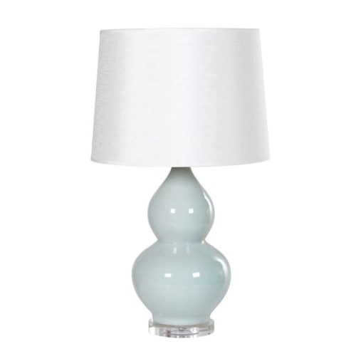 Aurora II 69 cm Blue Porcelain Table Lamp with White Lampshade