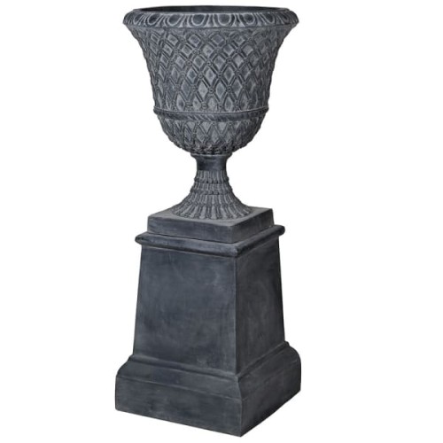 Lyrics Black Garden Urn 138 cm – Fibreglass Pedestal Planter
