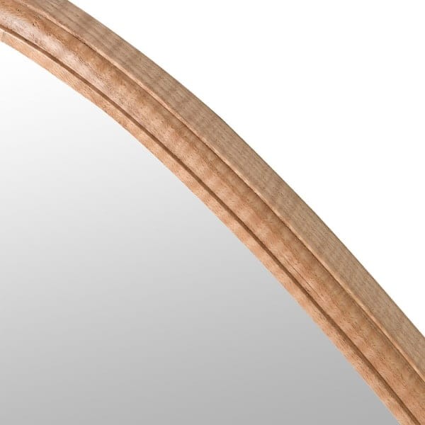 Organic Designer Wood-Framed Mirror, 79 x 65 cm, Irregular Shape