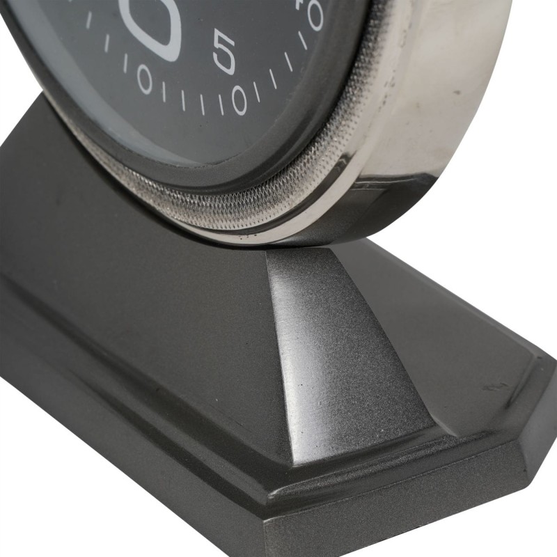 Aviation Large Mantel Clock 32 cm - Grey, Black, Gold Hands