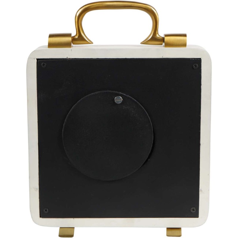 Luxury Cream 26cm Retro Style Mantel Clock in Cream and Gold