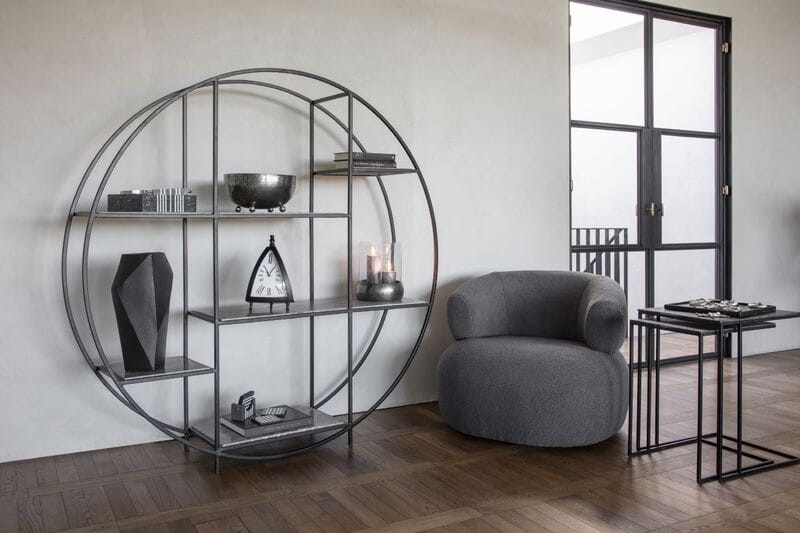 Black Cast Aluminium Vase 45 cm modern home decor