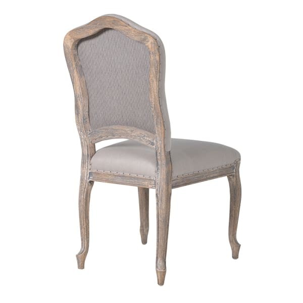 Esher Light Grey  Upholstered Chair with Oak Legs