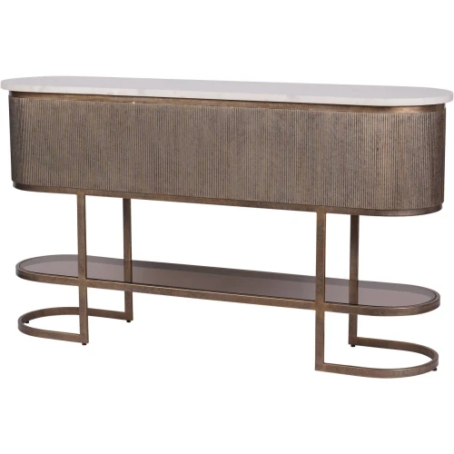 Primrose Marble Console Table 140 cm – Antique Gold