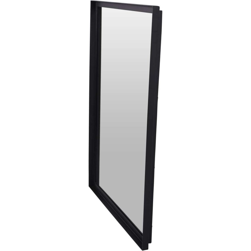 Ascott Rectangular Black Hanging Mirror 100x76 cm with Acacia Wood Frame