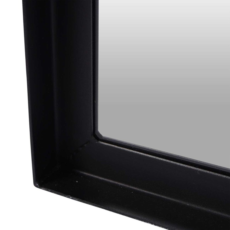 Ascott Rectangular Black Hanging Mirror 100x76 cm with Acacia Wood Frame