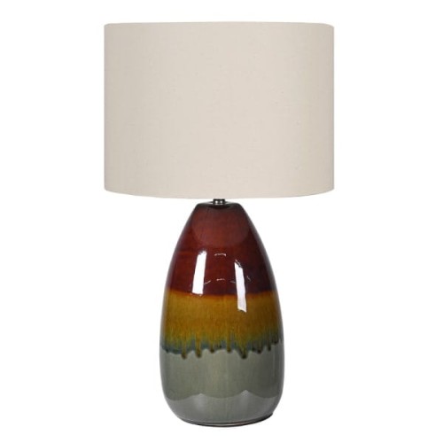Colours Glaze Table Lamp 61 cm with Linen Shade
