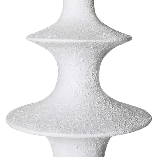 Taprer White Floor Lamp 185 cm White Iron with White Shade