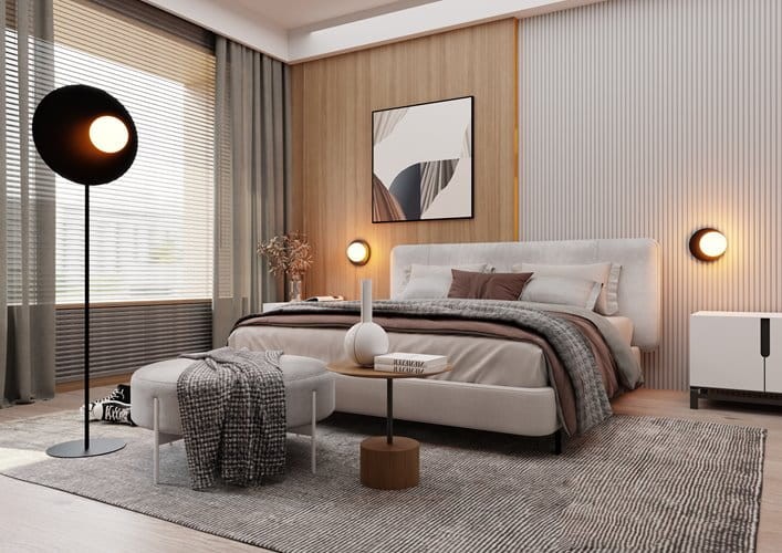 London Black Modern Metal Floor Lamp 145 cm metal and glass
