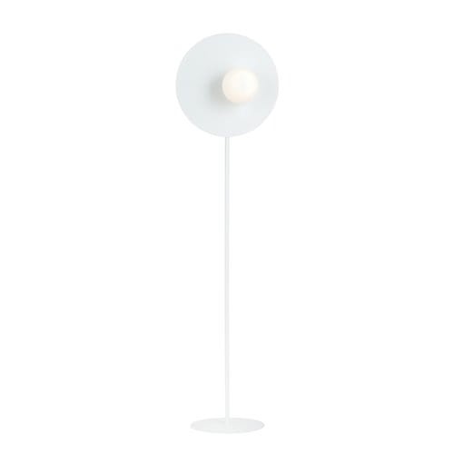 London I White Modern Metal Floor Lamp 145 cm metal and white glass