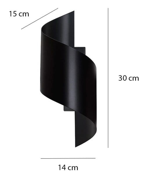 Bremner Wall Light 30 cm black metal modern wall lamp