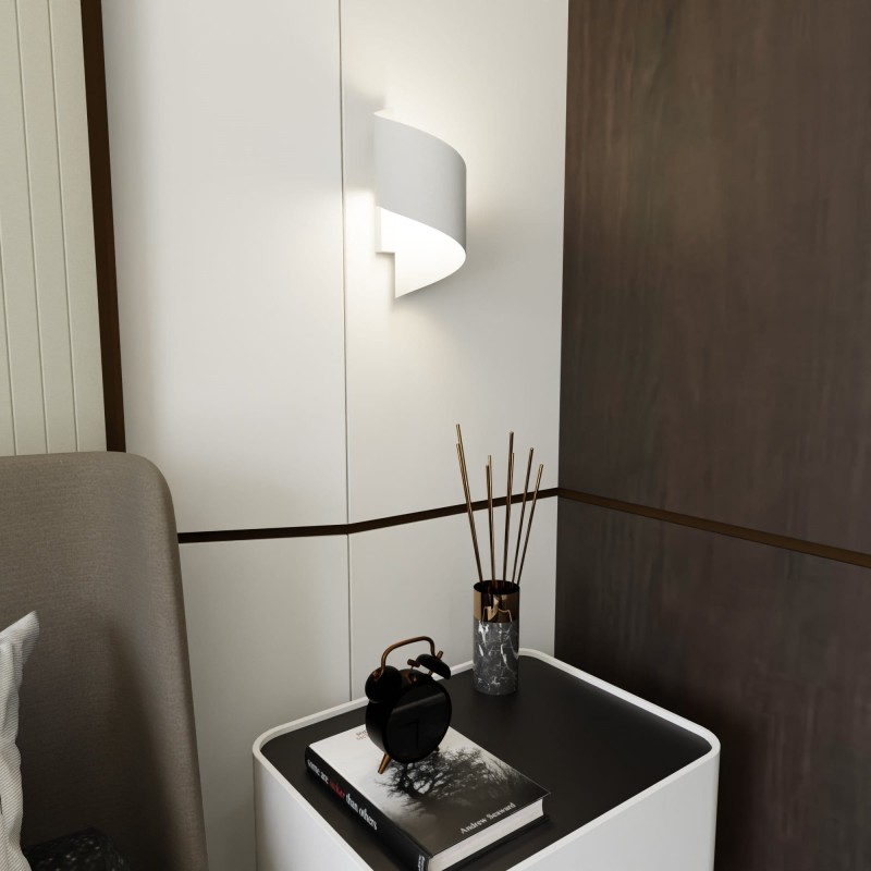Bremner White Wall Light 30 cm white metal modern wall lamp