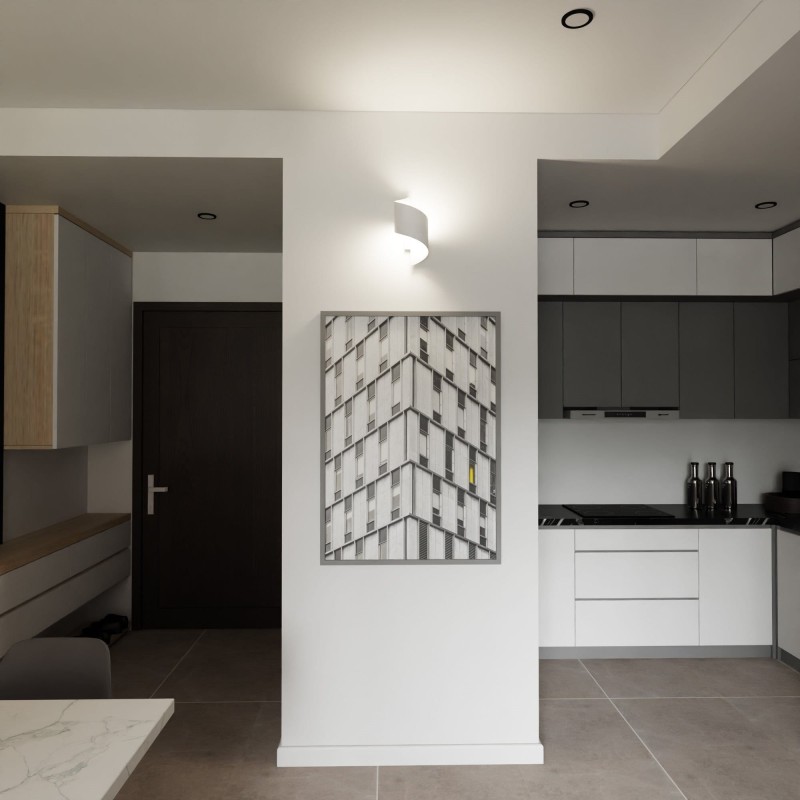 Bremner White Wall Light 30 cm white metal modern wall lamp