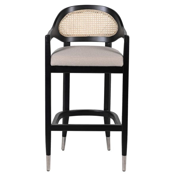 Chelsea Black Bar Stool – 103 cm Rattan Cane Weave