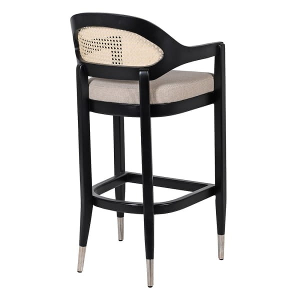 Chelsea Black Bar Stool – 103 cm Rattan Cane Weave