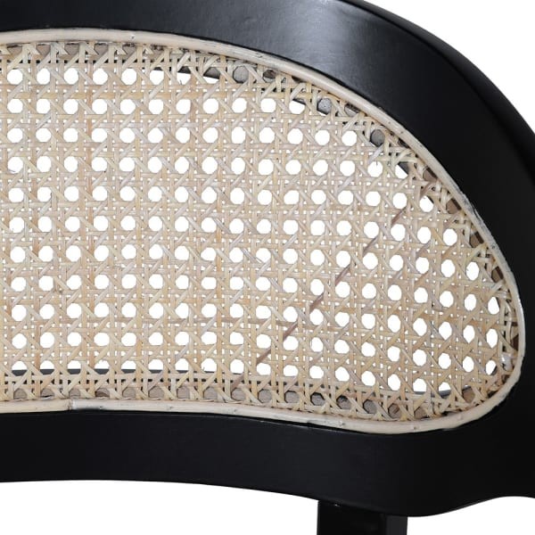 Chelsea Black Bar Stool – 103 cm Rattan Cane Weave