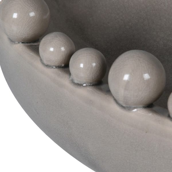 Large Cream Ceramic Bowl 58 cm – Oval Decorative Ceramic Centrepiece