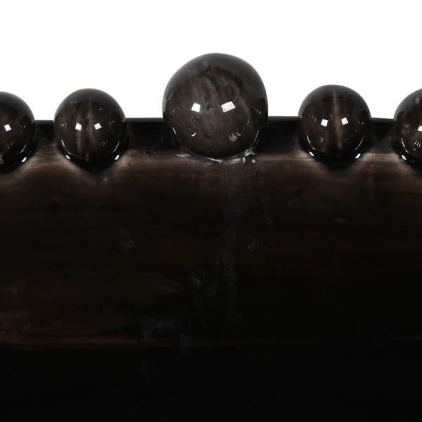 Large Black Bubble Ceramic Bowl 58 cm – Oval Decorative Ceramic Centrepiece
